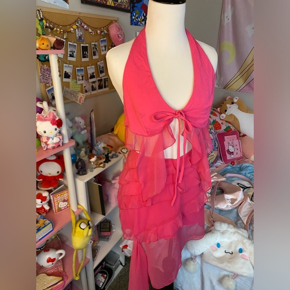 NWT Generation Kiss Dolls Kill Skirt and Top Set Barbie Pink and Sexy Hot BAM - Picture 3 of 5